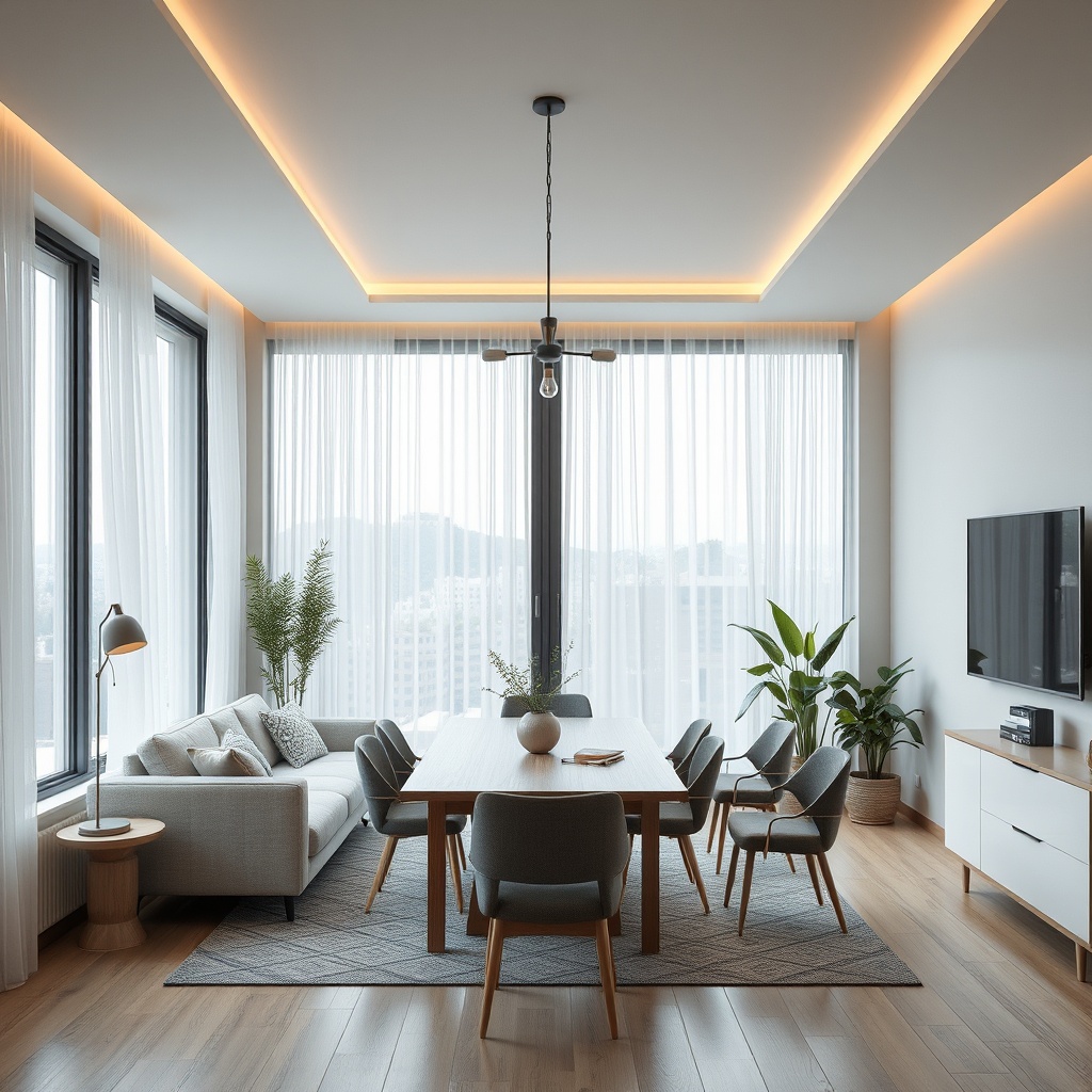 Bir oturma odasında modern bir köşe takımı